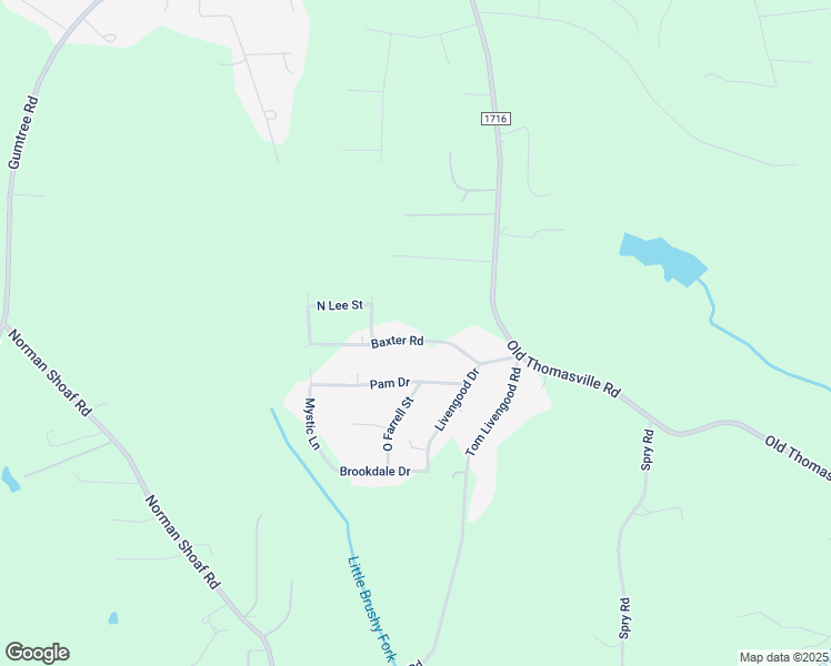 map of restaurants, bars, coffee shops, grocery stores, and more near 254 Baxter Road in Winston-Salem