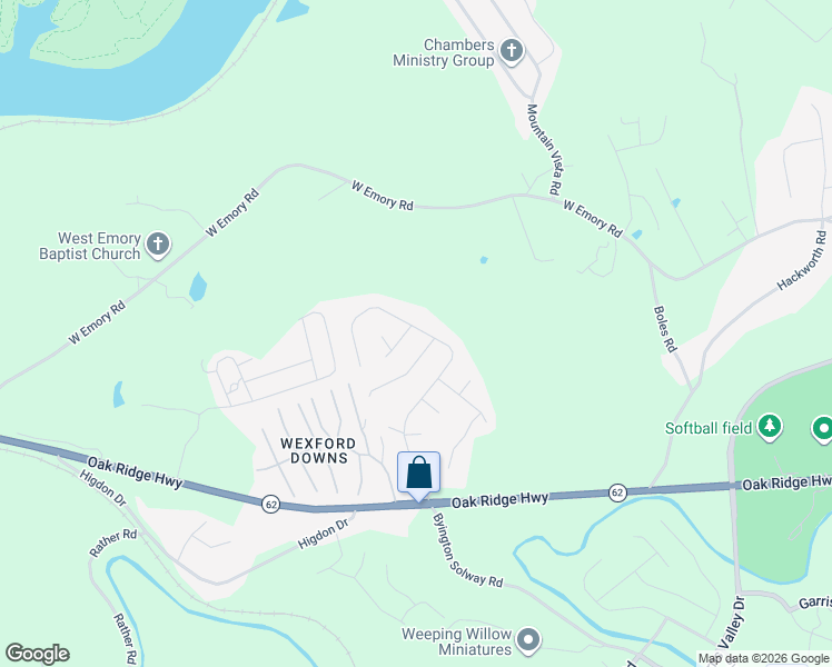 map of restaurants, bars, coffee shops, grocery stores, and more near 3504 Wexgate Road in Knoxville