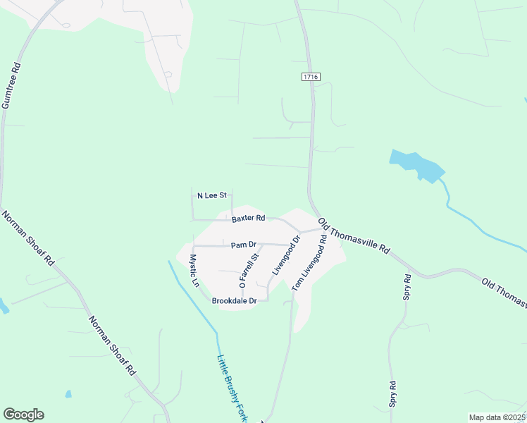map of restaurants, bars, coffee shops, grocery stores, and more near 254 Baxter Road in Winston-Salem