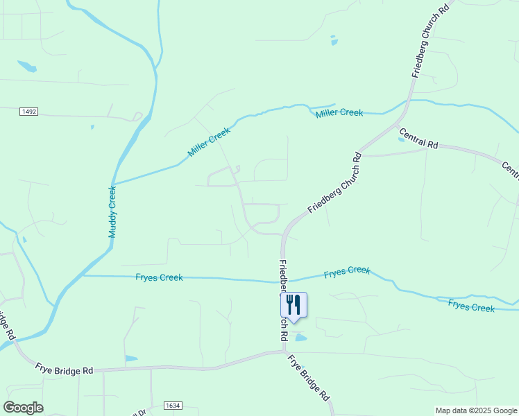 map of restaurants, bars, coffee shops, grocery stores, and more near 216 Hawks Nest Circle in Winston-Salem