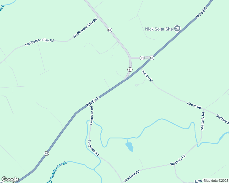map of restaurants, bars, coffee shops, grocery stores, and more near 3322 North Carolina 62 in Liberty