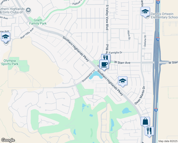 map of restaurants, bars, coffee shops, grocery stores, and more near 4039 Villa Rafael Drive in Las Vegas