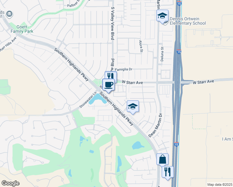 map of restaurants, bars, coffee shops, grocery stores, and more near 3765 Catamount Creek Avenue in Las Vegas