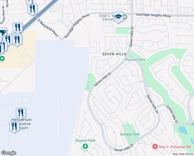 map of restaurants, bars, coffee shops, grocery stores, and more near 3209 Castle Canyon Avenue in Henderson