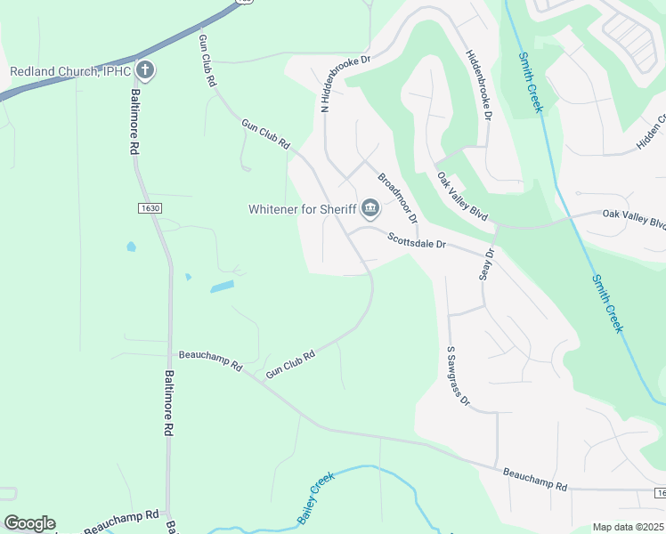 map of restaurants, bars, coffee shops, grocery stores, and more near 402 Gun Club Road in Advance