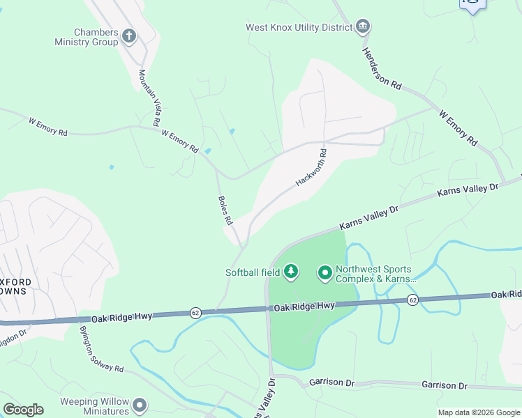 map of restaurants, bars, coffee shops, grocery stores, and more near 3417 Hackworth Road in Knoxville