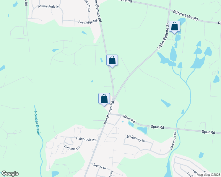 map of restaurants, bars, coffee shops, grocery stores, and more near 4035 Randleman Road in Greensboro