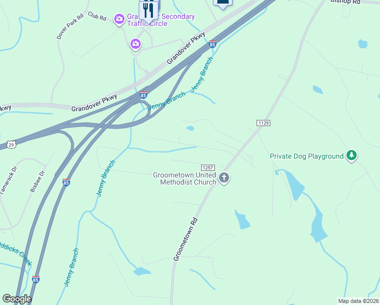 map of restaurants, bars, coffee shops, grocery stores, and more near 4023 Sedgehill Court in Greensboro