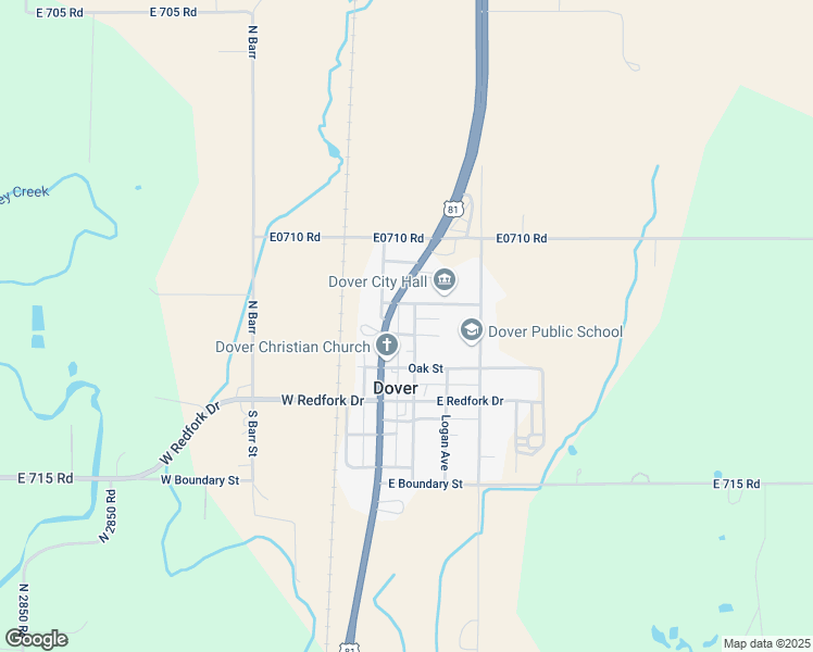 map of restaurants, bars, coffee shops, grocery stores, and more near 105 Vine Street in Dover