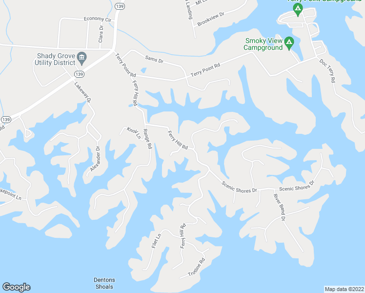 map of restaurants, bars, coffee shops, grocery stores, and more near 1860 Ferry Hill Road in Dandridge