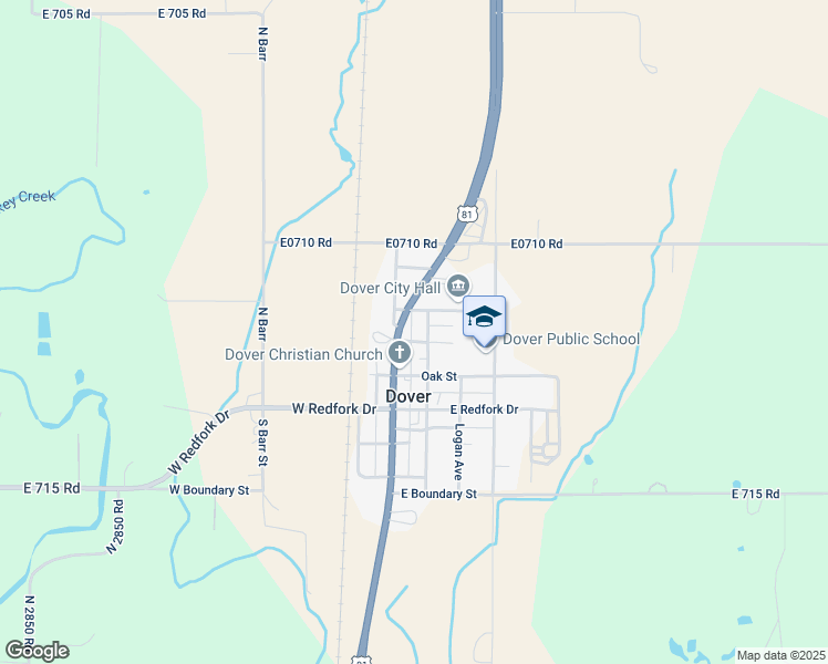 map of restaurants, bars, coffee shops, grocery stores, and more near 105 Vine Street in Dover