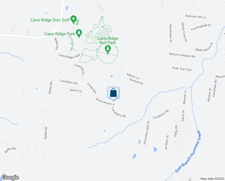 map of restaurants, bars, coffee shops, grocery stores, and more near Winding Creek Drive in Nolensville