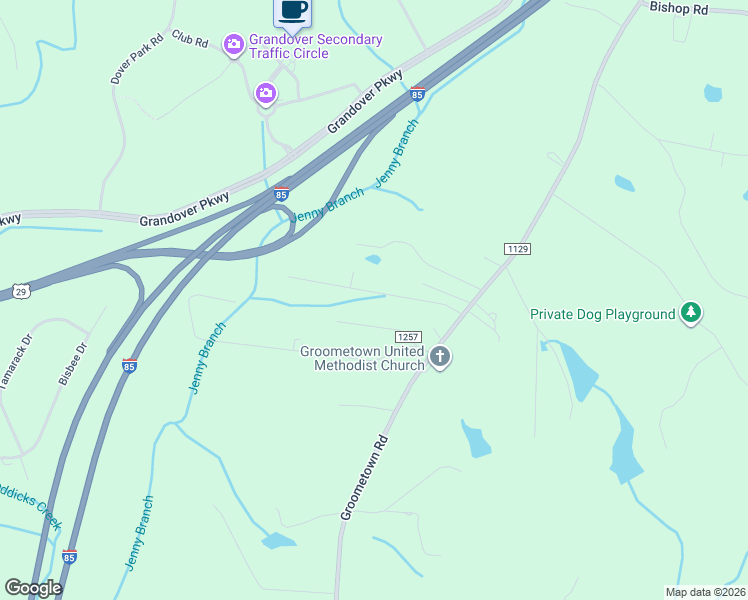 map of restaurants, bars, coffee shops, grocery stores, and more near 4023 Sedgehill Court in Greensboro