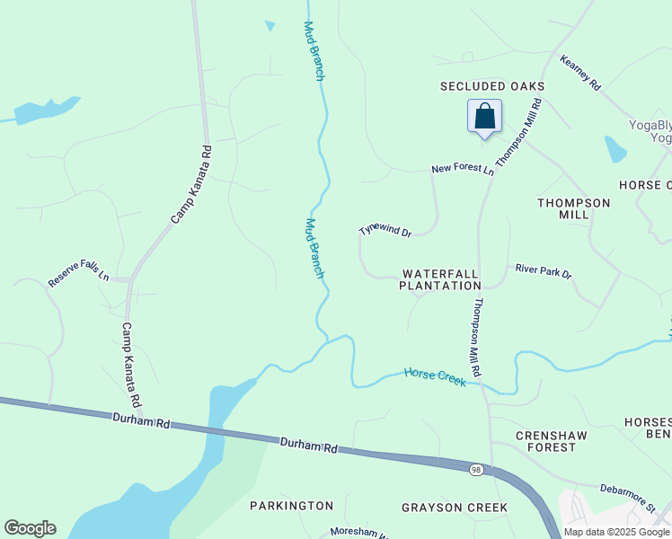 map of restaurants, bars, coffee shops, grocery stores, and more near 7501 Tynewind Drive in Wake Forest