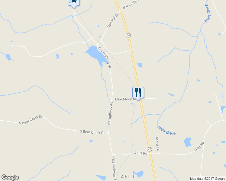 map of restaurants, bars, coffee shops, grocery stores, and more near 1267 Old Highway 46 in Dickson