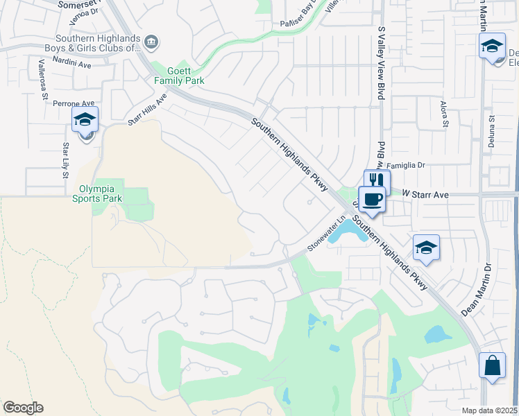 map of restaurants, bars, coffee shops, grocery stores, and more near 11346 Villa Bellagio Drive in Las Vegas