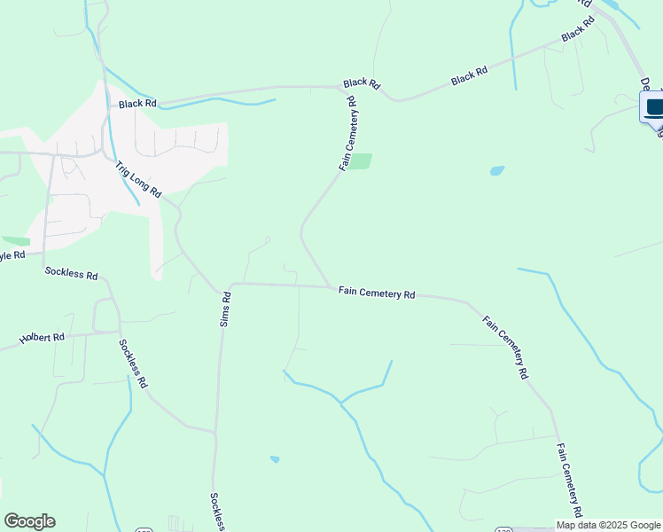map of restaurants, bars, coffee shops, grocery stores, and more near 1796 Fain Cemetery Road in Dandridge