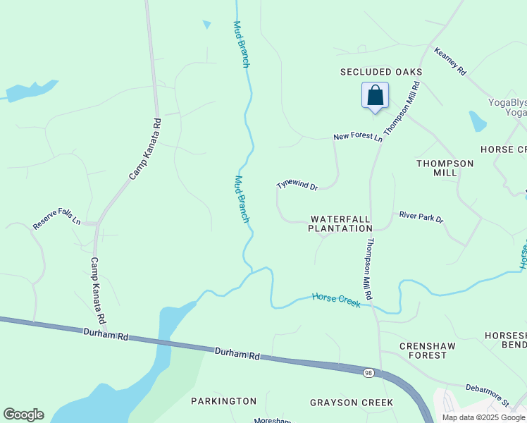 map of restaurants, bars, coffee shops, grocery stores, and more near 7501 Tynewind Drive in Wake Forest