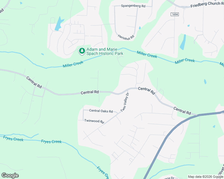 map of restaurants, bars, coffee shops, grocery stores, and more near 872 Central Road in Clemmons