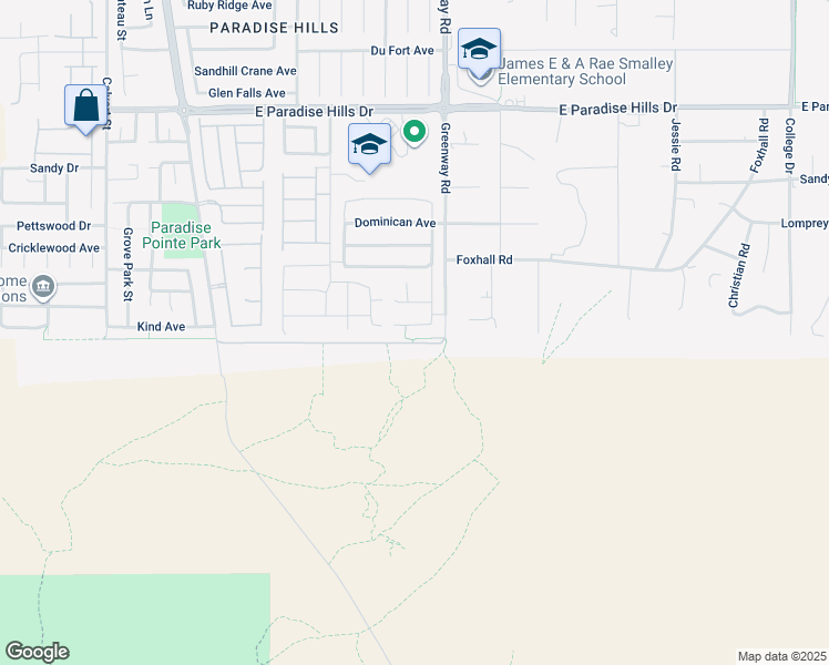 map of restaurants, bars, coffee shops, grocery stores, and more near 275 Hampton Ridge Court in Henderson