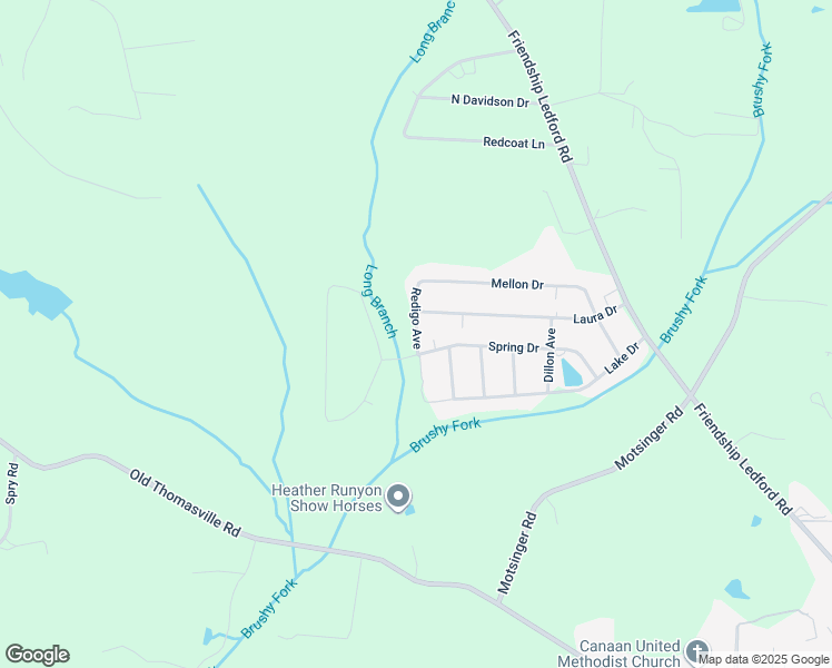 map of restaurants, bars, coffee shops, grocery stores, and more near Redigo Avenue in Davidson County