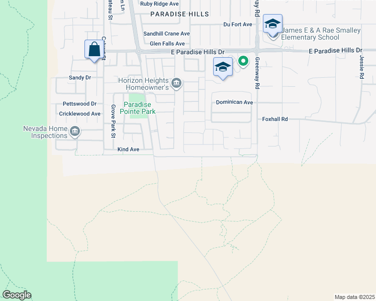 map of restaurants, bars, coffee shops, grocery stores, and more near 1192 Hillside Peak Street in Henderson
