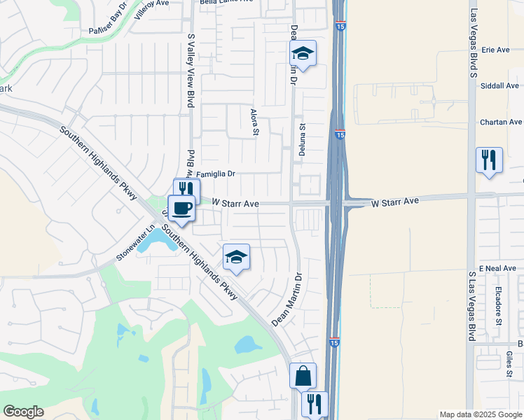 map of restaurants, bars, coffee shops, grocery stores, and more near 3402 Arcata Point Avenue in Las Vegas