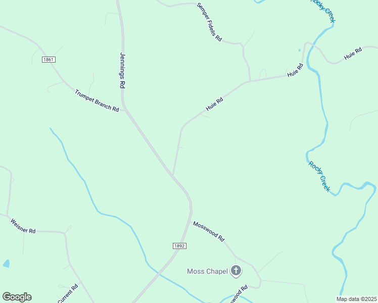 map of restaurants, bars, coffee shops, grocery stores, and more near 461 Huie Road in Olin
