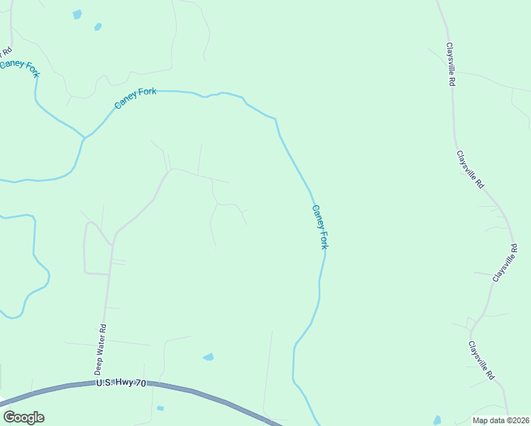 map of restaurants, bars, coffee shops, grocery stores, and more near 1111 Deep Water Road in Crossville