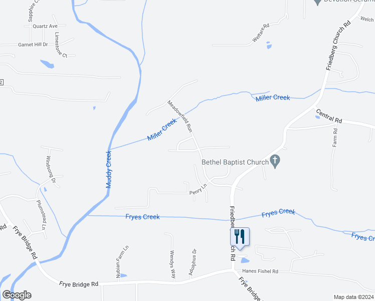 map of restaurants, bars, coffee shops, grocery stores, and more near Rollingbrook Court in Davidson County