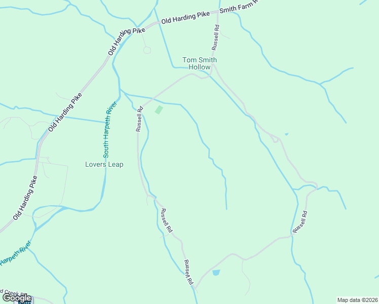 map of restaurants, bars, coffee shops, grocery stores, and more near Russell Road in Franklin