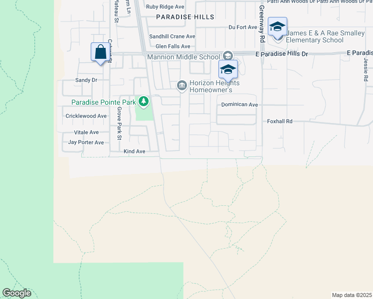 map of restaurants, bars, coffee shops, grocery stores, and more near 1189 Hillside Peak Street in Henderson