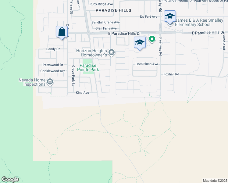 map of restaurants, bars, coffee shops, grocery stores, and more near 1189 Hillside Peak Street in Henderson