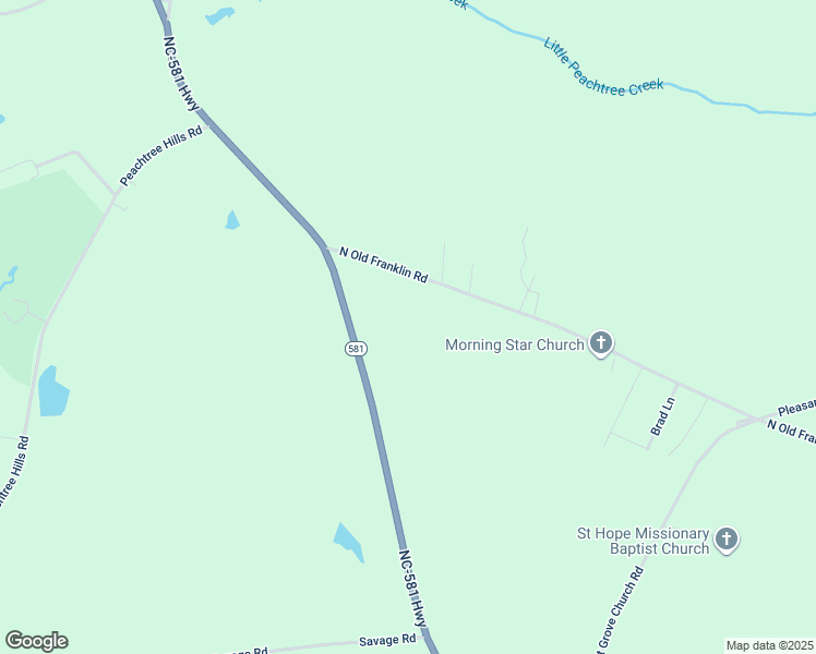 map of restaurants, bars, coffee shops, grocery stores, and more near 3248 North Old Franklin Road in Spring Hope