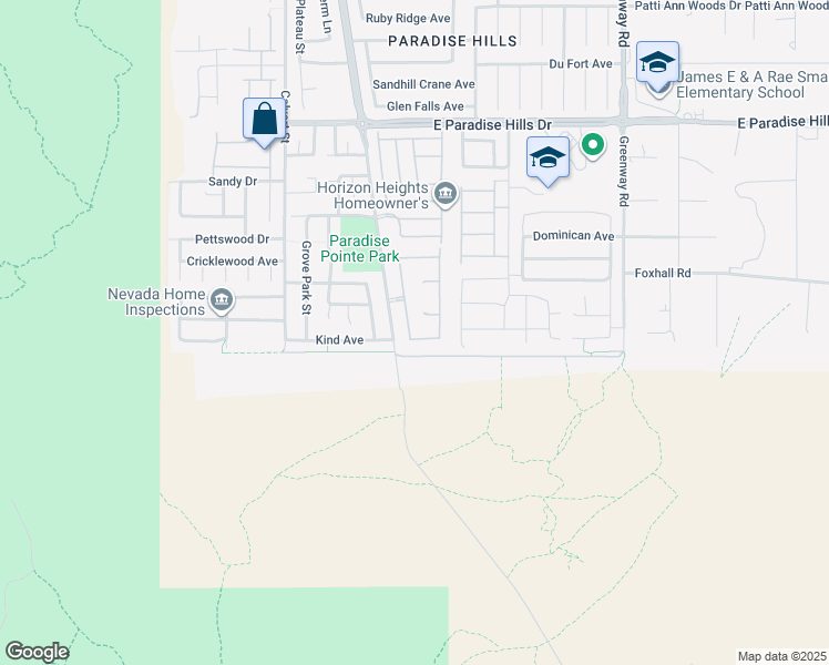 map of restaurants, bars, coffee shops, grocery stores, and more near 1197 Midori Street in Henderson