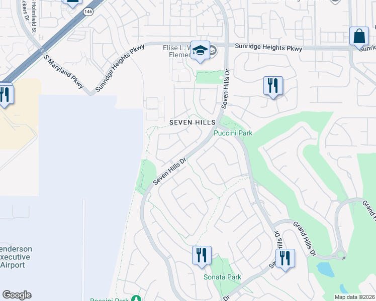 map of restaurants, bars, coffee shops, grocery stores, and more near 3175 Castle Canyon Avenue in Henderson