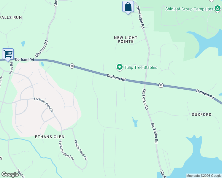 map of restaurants, bars, coffee shops, grocery stores, and more near 4201 Durham Road in Raleigh