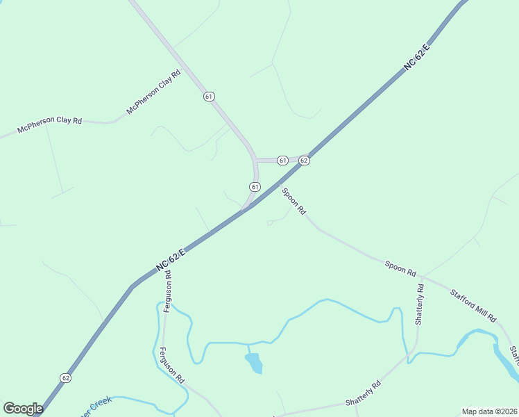 map of restaurants, bars, coffee shops, grocery stores, and more near 3402 North Carolina 62 East in Liberty