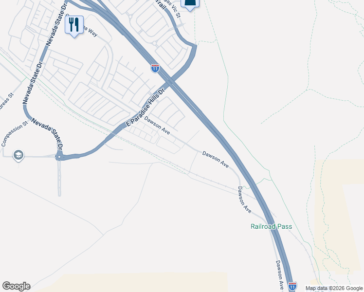 map of restaurants, bars, coffee shops, grocery stores, and more near 1388 Graphite Avenue in Henderson