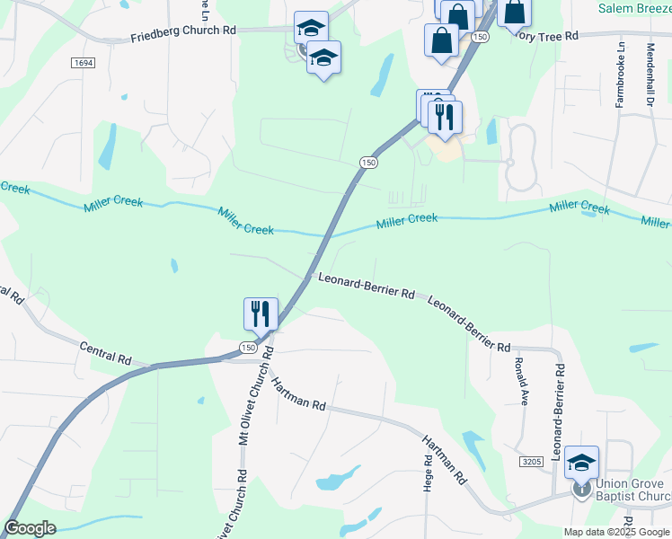map of restaurants, bars, coffee shops, grocery stores, and more near 400 Southlake Court in Lexington