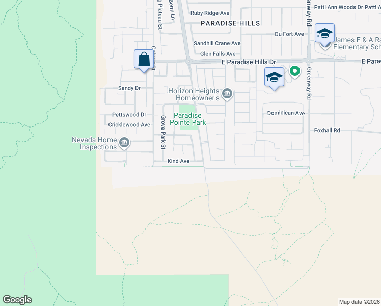 map of restaurants, bars, coffee shops, grocery stores, and more near 19 Alberon Gardens Way in Henderson