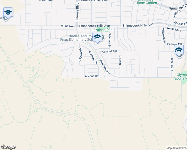 map of restaurants, bars, coffee shops, grocery stores, and more near 5878 Ancona Drive in Las Vegas