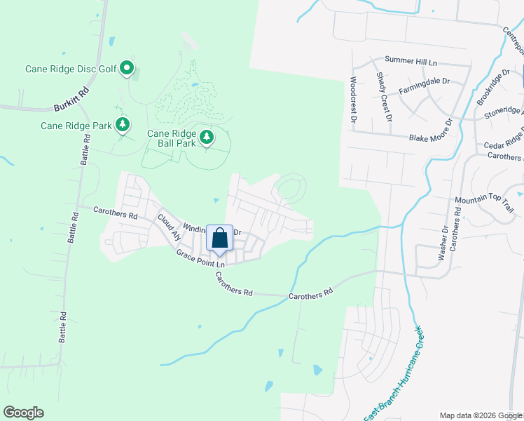 map of restaurants, bars, coffee shops, grocery stores, and more near 7211 Carothers Road in Nolensville