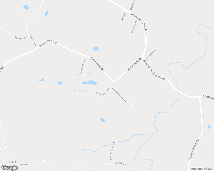 map of restaurants, bars, coffee shops, grocery stores, and more near 5205 Willow Bend Road in Greensboro
