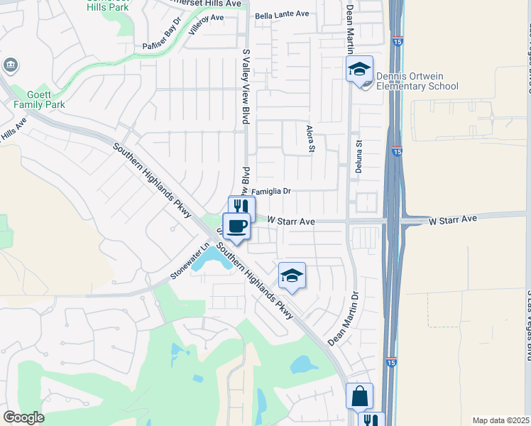 map of restaurants, bars, coffee shops, grocery stores, and more near 11273 Accademia Court in Las Vegas