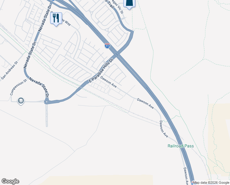 map of restaurants, bars, coffee shops, grocery stores, and more near in Henderson