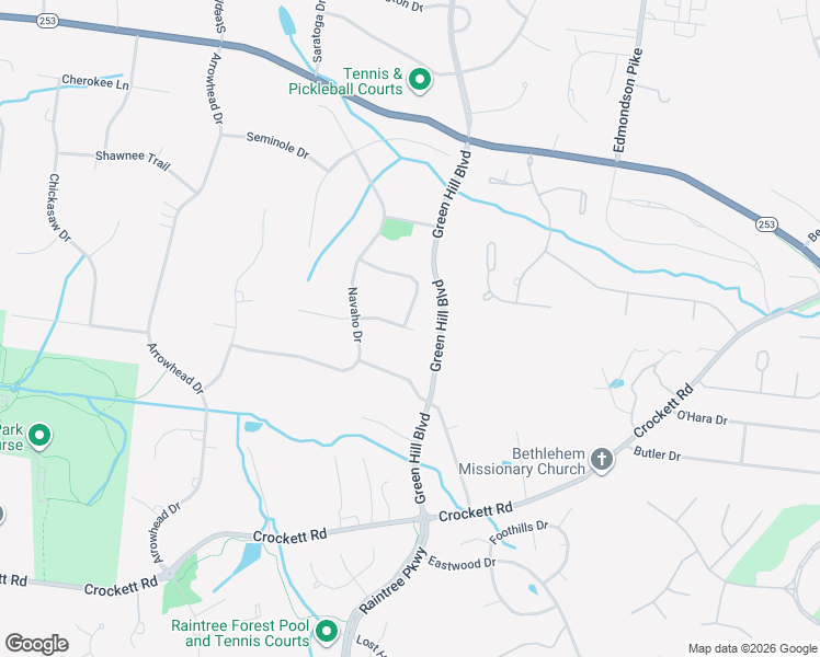 map of restaurants, bars, coffee shops, grocery stores, and more near 9419 Green Hill Circle in Brentwood