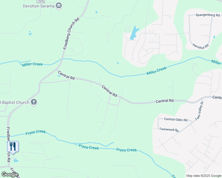 map of restaurants, bars, coffee shops, grocery stores, and more near 152 Maitland Court in Clemmons