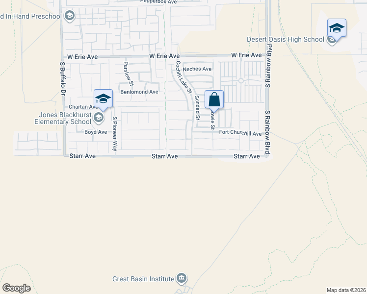 map of restaurants, bars, coffee shops, grocery stores, and more near 7276 Arrowrock Avenue in Las Vegas