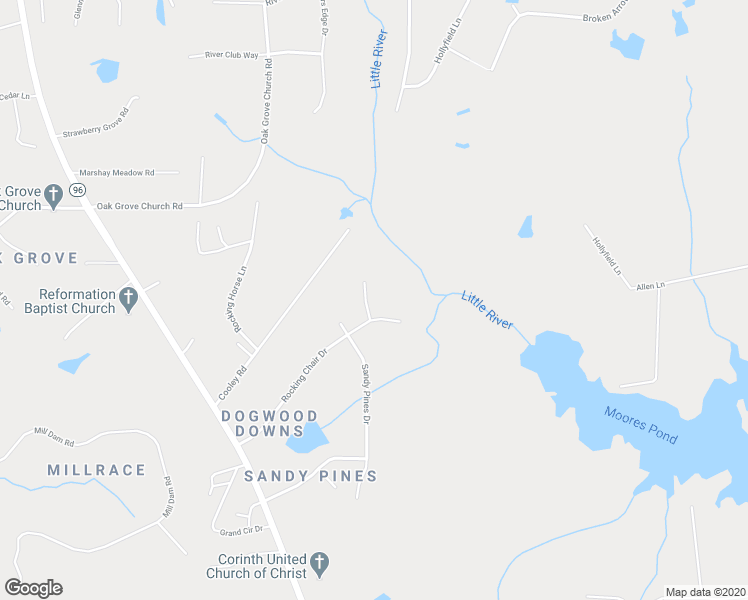 map of restaurants, bars, coffee shops, grocery stores, and more near 5900 Tall Pines Court in Youngsville